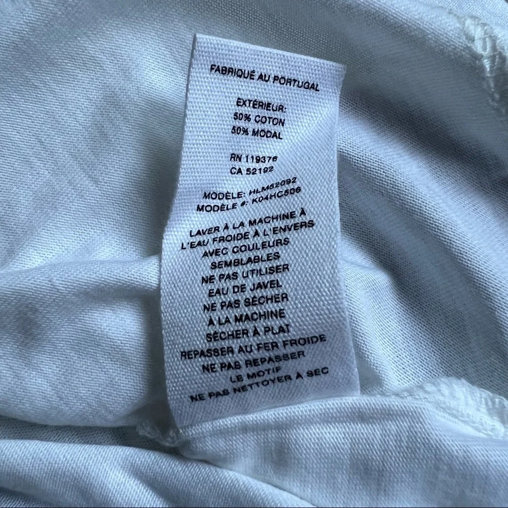 NWT Helmut Lang, Logo Oversized S/S Tee, Optic White, S - Picture 8 of 10